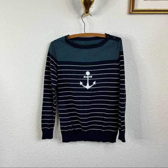 Brooks Brothers Cotton Anchor Striped Sweater - Picture 2 of 6